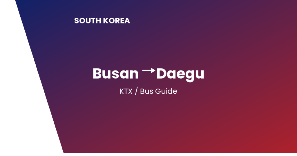busan to daegu south korea