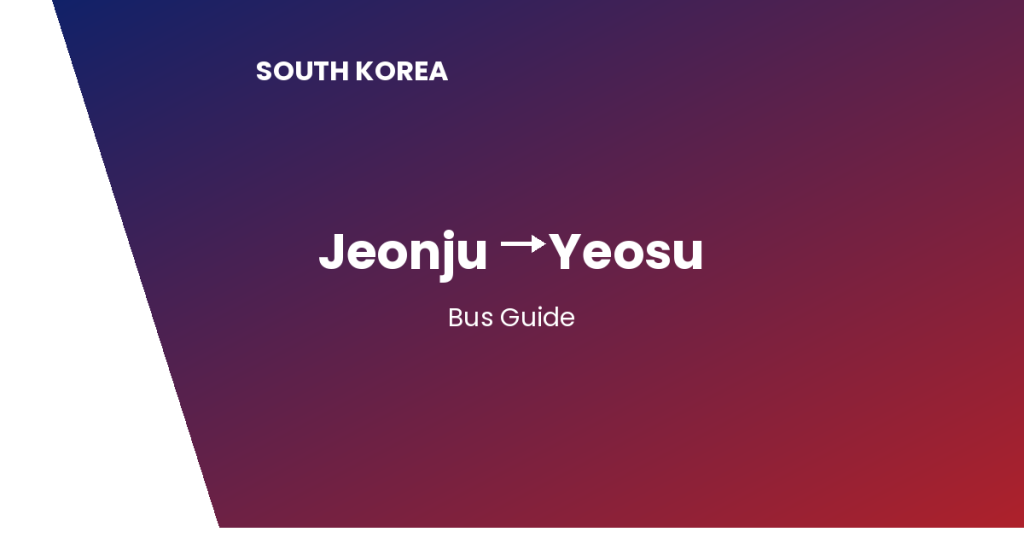 jeonju to yeosu south korea