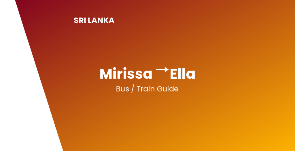 mirissa to ella sri lanka