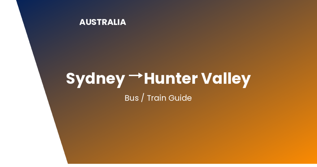 sydney to hunter valley australia
